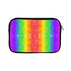 Striped Painted Rainbow Apple Ipad Mini Zipper Cases by Brini
