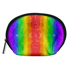Striped Painted Rainbow Accessory Pouches (medium)  by Brini