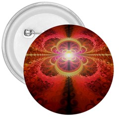 Liquid Sunset, A Beautiful Fractal Burst Of Fiery Colors 3  Buttons