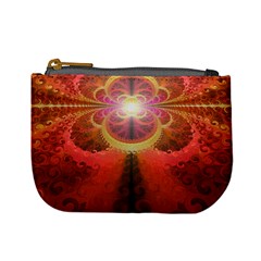 Liquid Sunset, A Beautiful Fractal Burst Of Fiery Colors Mini Coin Purses