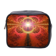 Liquid Sunset, A Beautiful Fractal Burst Of Fiery Colors Mini Toiletries Bag 2-side