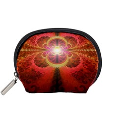 Liquid Sunset, A Beautiful Fractal Burst Of Fiery Colors Accessory Pouches (small) 