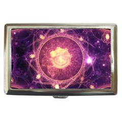 A Gold And Royal Purple Fractal Map Of The Stars Cigarette Money Case