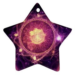 A Gold And Royal Purple Fractal Map Of The Stars Ornament (star)