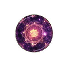 A Gold And Royal Purple Fractal Map Of The Stars Hat Clip Ball Marker (4 Pack) by jayaprime