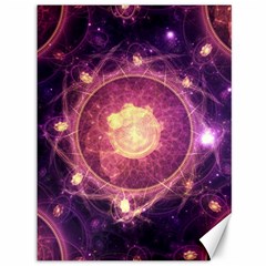 A Gold And Royal Purple Fractal Map Of The Stars Canvas 36  X 48  