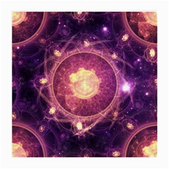 A Gold And Royal Purple Fractal Map Of The Stars Medium Glasses Cloth by jayaprime