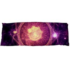 A Gold And Royal Purple Fractal Map Of The Stars Body Pillow Case Dakimakura (two Sides) by jayaprime