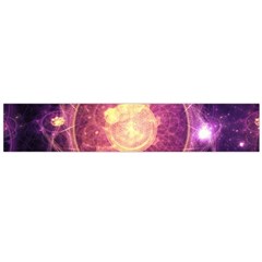 A Gold And Royal Purple Fractal Map Of The Stars Flano Scarf (large) by jayaprime