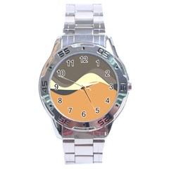 Wave Chevron Waves Material Stainless Steel Analogue Watch