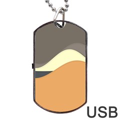 Wave Chevron Waves Material Dog Tag Usb Flash (one Side)