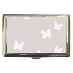 Butterfly Silhouette Organic Prints Linen Metallic Synthetic Wall Pink Cigarette Money Cases