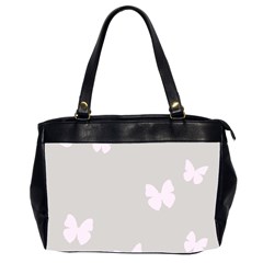 Butterfly Silhouette Organic Prints Linen Metallic Synthetic Wall Pink Office Handbags (2 Sides) 