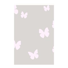 Butterfly Silhouette Organic Prints Linen Metallic Synthetic Wall Pink Shower Curtain 48  X 72  (small)  by Mariart