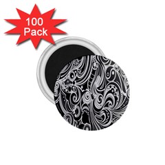 Black White Shape 1 75  Magnets (100 Pack) 