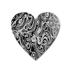 Black White Shape Heart Magnet