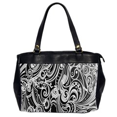 Black White Shape Office Handbags (2 Sides)  by Mariart