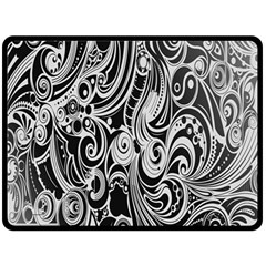 Black White Shape Fleece Blanket (large) 