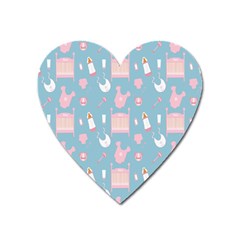 Baby Girl Accessories Pattern Pacifier Heart Magnet by Mariart