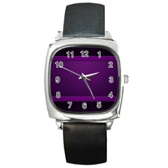 Board Purple Line Square Metal Watch by Mariart