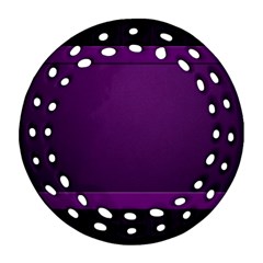 Board Purple Line Round Filigree Ornament (two Sides)