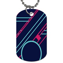 Flag Blue Orange Circle Polka Hole Space Dog Tag (one Side)