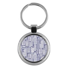 Building Citi Town Cityscape Key Chains (Round) 