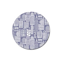 Building Citi Town Cityscape Magnet 3  (Round)