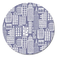 Building Citi Town Cityscape Magnet 5  (Round)