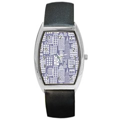 Building Citi Town Cityscape Barrel Style Metal Watch by Mariart