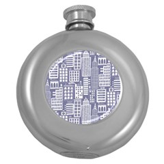 Building Citi Town Cityscape Round Hip Flask (5 oz)