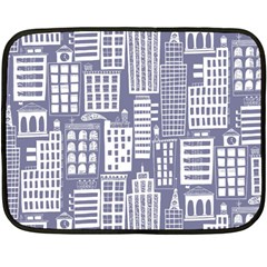 Building Citi Town Cityscape Double Sided Fleece Blanket (Mini) 