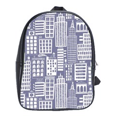 Building Citi Town Cityscape School Bags(Large) 