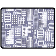 Building Citi Town Cityscape Fleece Blanket (Large) 