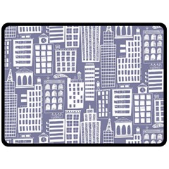 Building Citi Town Cityscape Double Sided Fleece Blanket (Large) 