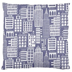 Building Citi Town Cityscape Large Flano Cushion Case (One Side)