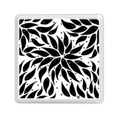 Flower Fish Black Swim Memory Card Reader (square)  by Mariart