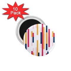 Geometric Line Vertical Rainbow 1 75  Magnets (10 Pack)  by Mariart