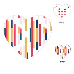 Geometric Line Vertical Rainbow Playing Cards (heart)  by Mariart