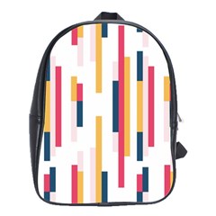 Geometric Line Vertical Rainbow School Bags(large)  by Mariart