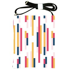 Geometric Line Vertical Rainbow Shoulder Sling Bags by Mariart