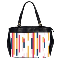 Geometric Line Vertical Rainbow Office Handbags (2 Sides)  by Mariart