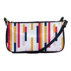 Geometric Line Vertical Rainbow Shoulder Clutch Bags by Mariart
