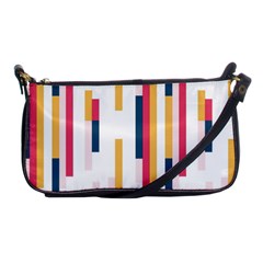 Geometric Line Vertical Rainbow Shoulder Clutch Bags