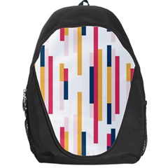Geometric Line Vertical Rainbow Backpack Bag