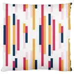 Geometric Line Vertical Rainbow Large Flano Cushion Case (Two Sides) Back