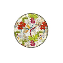 Flower Floral Red Green Tropical Hat Clip Ball Marker (10 Pack)