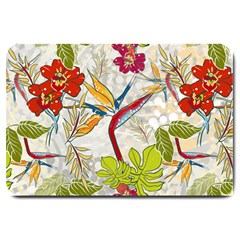 Flower Floral Red Green Tropical Large Doormat 