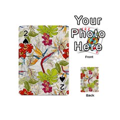 Flower Floral Red Green Tropical Playing Cards 54 (mini)  by Mariart