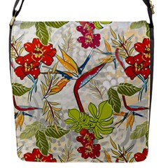 Flower Floral Red Green Tropical Flap Messenger Bag (s)